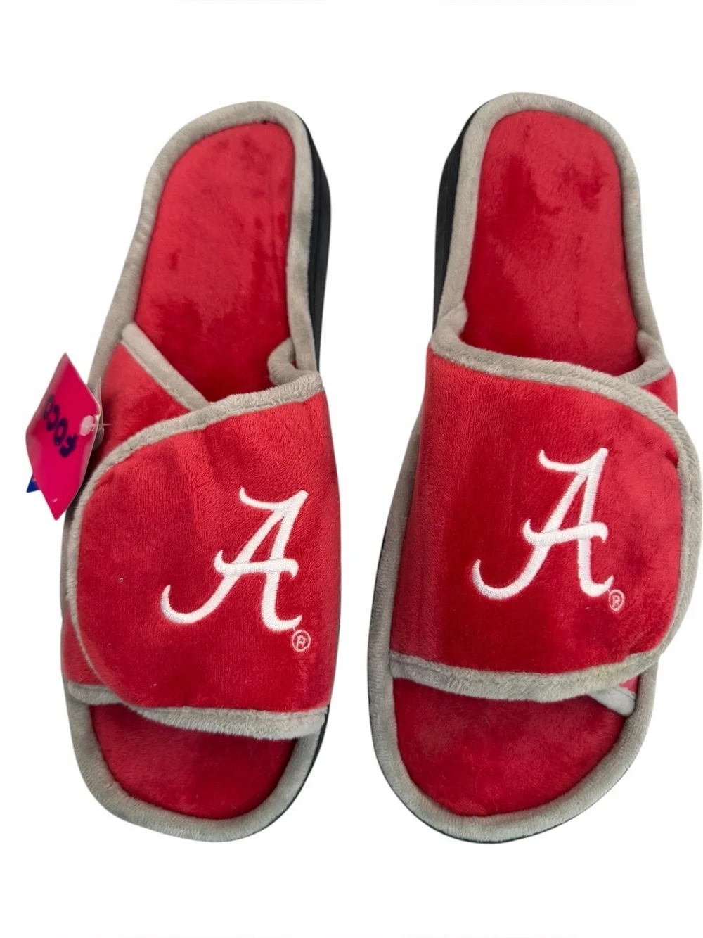 Alabama Crimson 'A' Red Slide Slippers